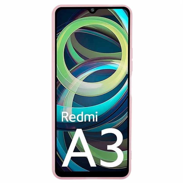 DKSM Series For Xiaomi Poco C61 4G / Redmi A3 4G Case Electroplated Camera Frame TPU Phone Cover - Transparent Pink