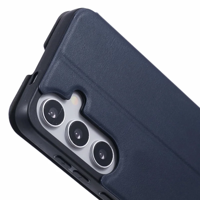 X-LEVEL Colorful-2 Series For Samsung Galaxy S24+ Case Magnetic Absorption Leather Phone Cover - Dark Blue