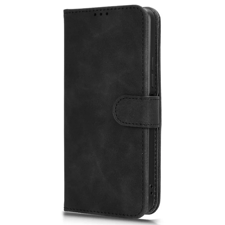 For Umidigi G6 Case Skin Touch Feeling Wallet PU Leather Phone Cover - Black