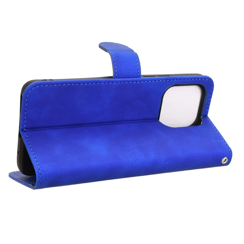 For Umidigi G6 Case Skin Touch Feeling Wallet PU Leather Phone Cover - Blue