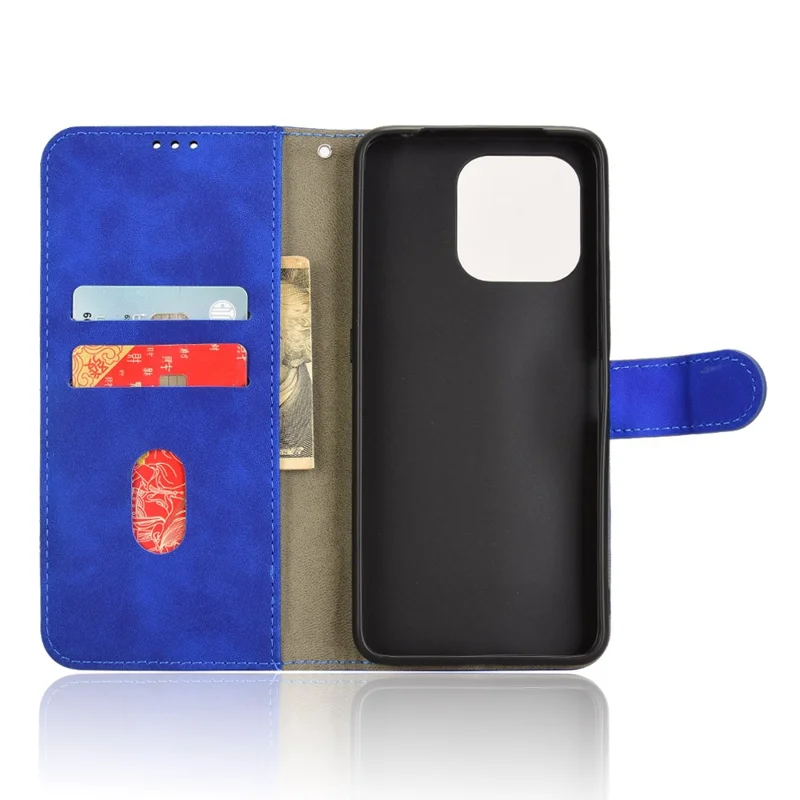 For Umidigi G6 Case Skin Touch Feeling Wallet PU Leather Phone Cover - Blue