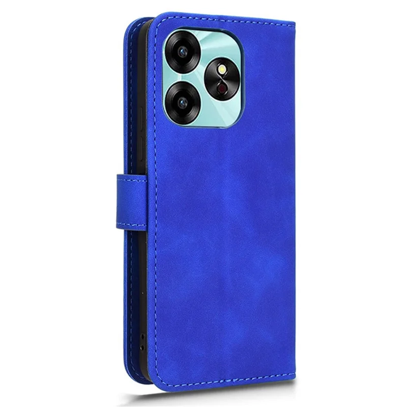 For Umidigi G6 Case Skin Touch Feeling Wallet PU Leather Phone Cover - Blue