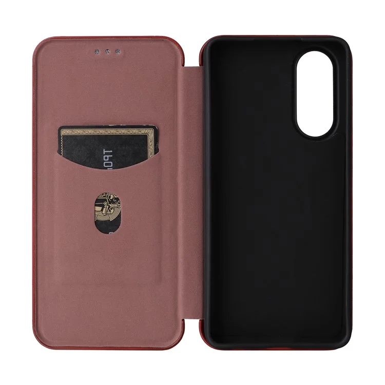 Для OnePlus Nord CE4 Lite 5G / Oppo K12x 5G (Китай) Чехол с держателем для карт из искусственной кожи Чехол для телефона с магнитным закрытием - коричневый