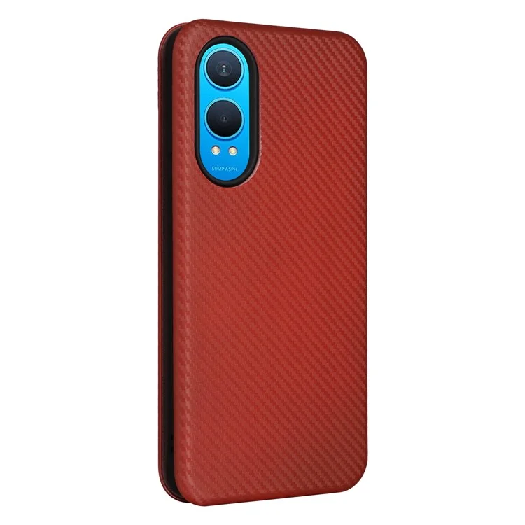 Для OnePlus Nord CE4 Lite 5G / Oppo K12x 5G (Китай) Чехол с держателем для карт из искусственной кожи Чехол для телефона с магнитным закрытием - коричневый