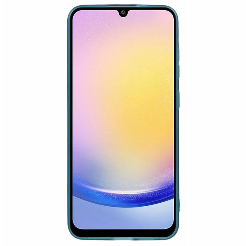 DKSM Series For Samsung Galaxy A25 5G (Global) (161.0 X 76.5 X 8.3mm) Case Electroplated Camera Frame TPU Phone Cover - Transparent Army Green