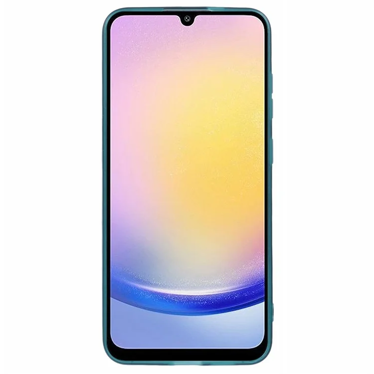 DKSM Series Para Samsung Galaxy A15 5G / A15 4G Case Electroplated Camera Frame TPU Phone Cover - Transparente Verde do Exército
