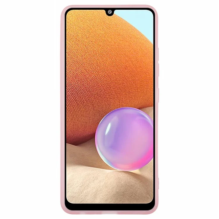 Série DKSM para Samsung Galaxy A33 5G Case Electroplated Camera Frame TPU Phone Cover - Pink Transparente