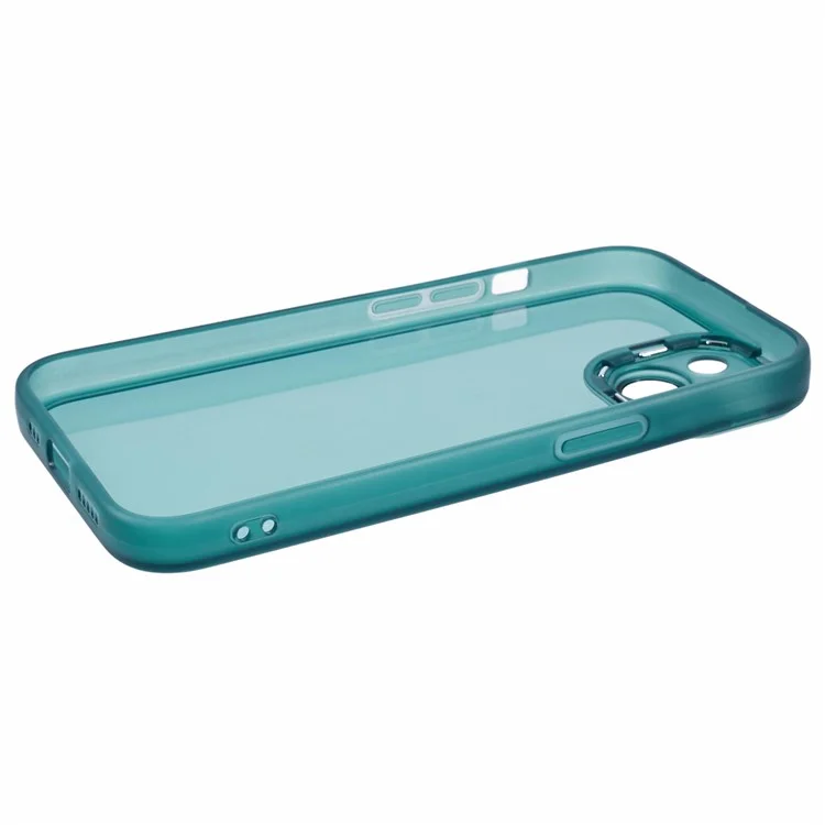 Funda para iPhone 13 de la serie DKSM, con marco de cámara electrolizado de TPU - Verde Ejército Transparente