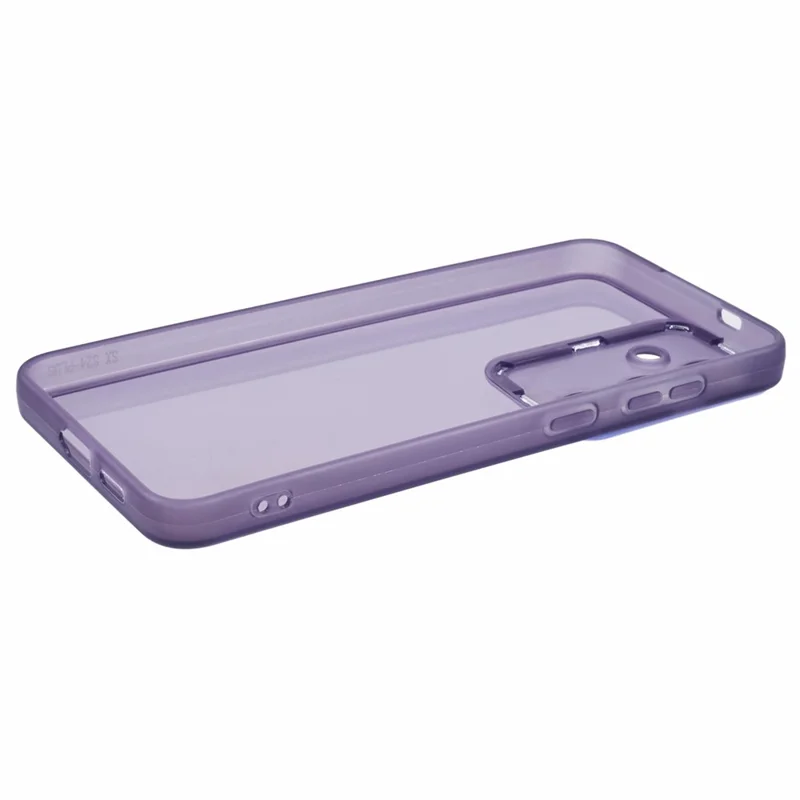 DKSM Series For Samsung Galaxy S24 Case Electroplated Camera Frame TPU Phone Cover - Transparent Purple