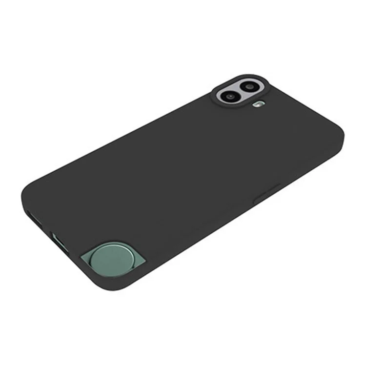 Для Nothing CMF Phone 1 Case Glossy TPU Anti-Scratch Phone Cover (Big Rear Lens Hole) - Black