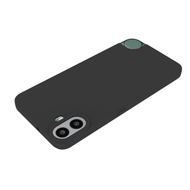 Для Nothing CMF Phone 1 Case Glossy TPU Anti-Scratch Phone Cover (Big Rear Lens Hole) - Black
