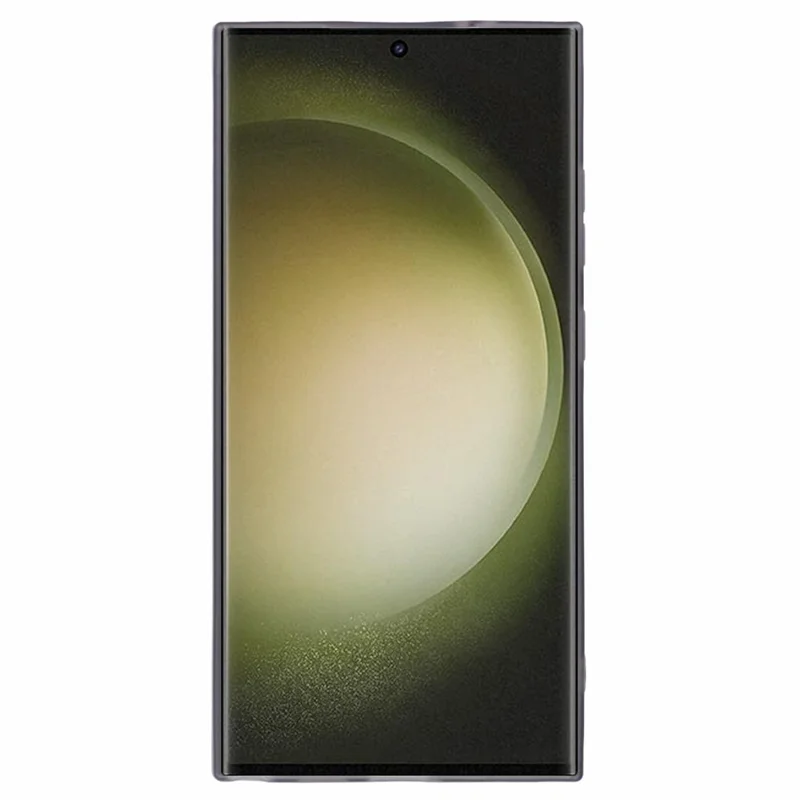 DKSM-Serie für Samsung Galaxy S23 Ultra Case Elektroplattierter Kamerarahmen TPU Handyhülle - Transparent Schwarz