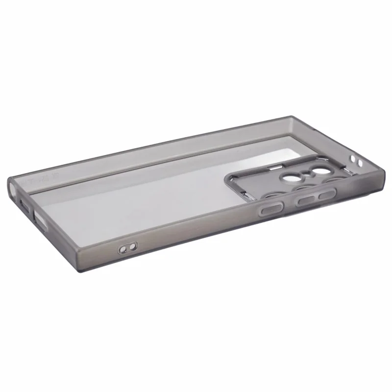 DKSM-Serie für Samsung Galaxy S23 Ultra Case Elektroplattierter Kamerarahmen TPU Handyhülle - Transparent Schwarz