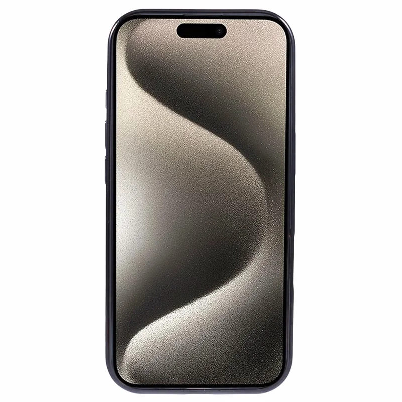 For iPhone 16 Pro Magnetic Case Soft TPU Electroplating Phone Cover with Lens Film - Black
