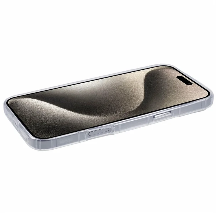 Für iPhone 15 Pro Case Transparenter stoßfester TPU-Softphonecover