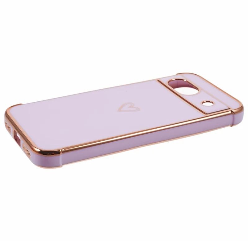 Per Google Pixel 8a Case Love Heart TPU Shock-proof Protective Phone Cover - Viola