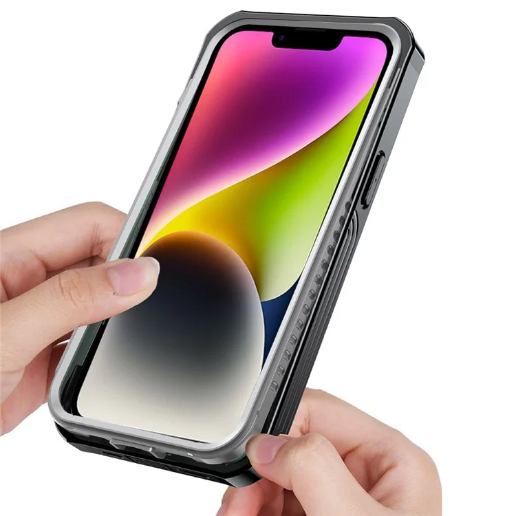 For iPhone 14 Daily Waterproof Phone Case Scratch-resistant Mobile Phone Protective Cover for Outdoor Hiking Climbing