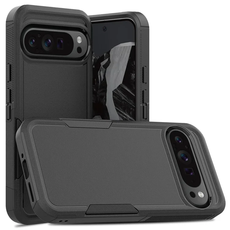 Per Google Pixel 9 Pro XL Case PC+TPU 2-in-1 Custodia Antiurto - Nero