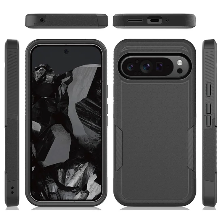 Per Google Pixel 9 Pro XL Case PC+TPU 2-in-1 Custodia Antiurto - Nero