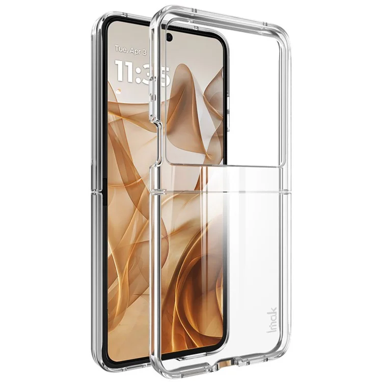 IMAK Crystal Case II Pro для Motorola Razr 50 5G / Razr 2024 5G, прозрачный ПК-чехол для телефона (верхняя крышка + нижняя крышка)