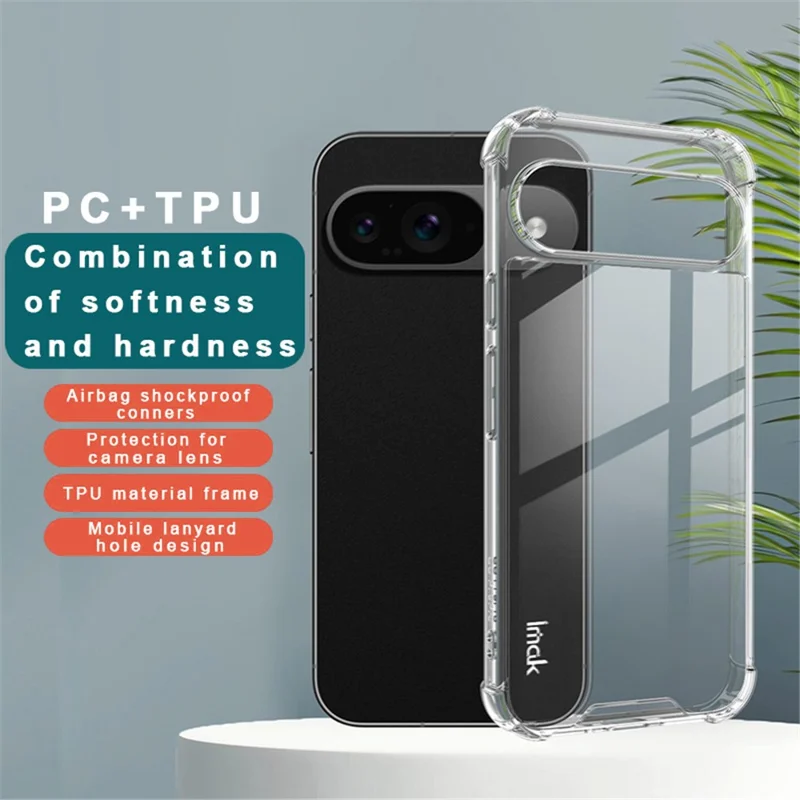 IMAK für Google Pixel 9 / Pixel 9 Pro Klarsichtschutzhülle stoßfest PC+TPU Handyhülle