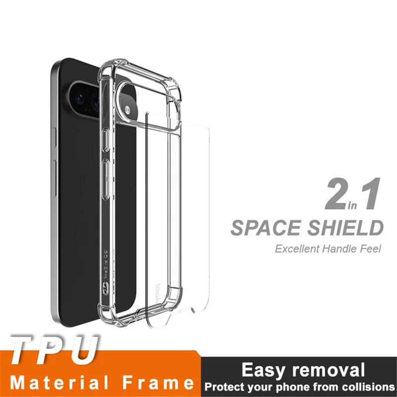 IMAK für Google Pixel 9 / Pixel 9 Pro Klarsichtschutzhülle stoßfest PC+TPU Handyhülle