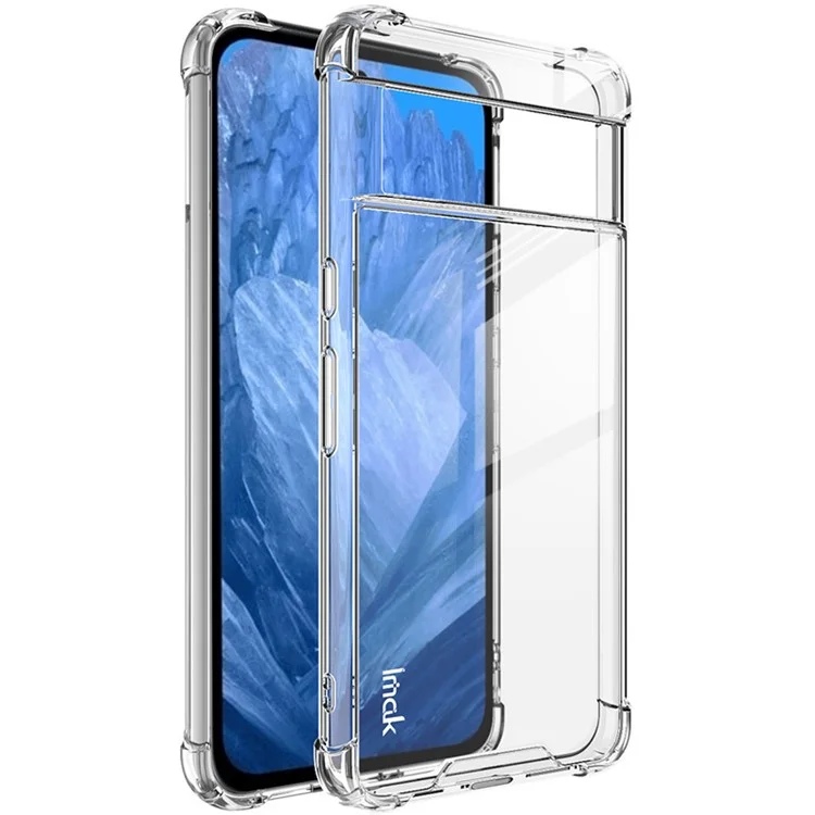 IMAK Pour Google Pixel 8 Pro Étui Anti-chute Protection PC+TPU Transparent Étui de Téléphone