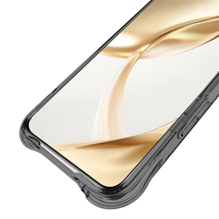 IMAK For Xiaomi Redmi 13 5G / 4G / Poco M6 4G / Redmi Note 13R 5G TPU Phone Case Corrugated Texture - Transparent Black