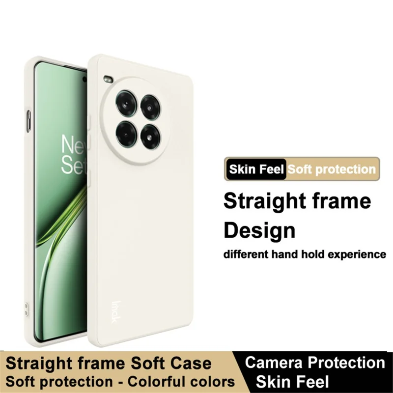 IMAK UC-4 Series for OnePlus Ace 3 Pro 5G Case Straight Edge TPU Phone Cover - White