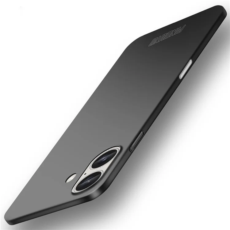 PINWUYO PC Series pour iPhone 16 Étui ultra fin en PC dur Coque de protection téléphone - Noir