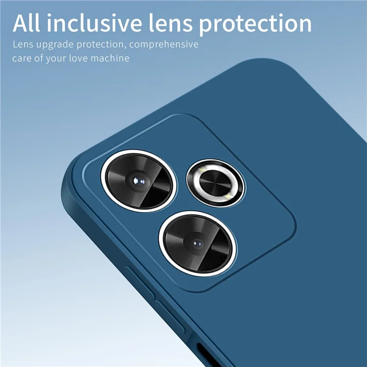 PINWUYO JK Touching Series для Xiaomi Redmi 13 5G / 4G TPU-чехол с волокнистой подкладкой - темно-синий