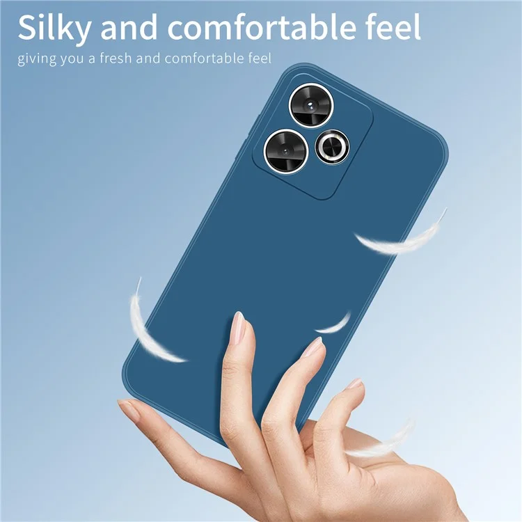 PINWUYO JK Touching Series для Xiaomi Redmi 13 5G / 4G TPU-чехол с волокнистой подкладкой - темно-синий