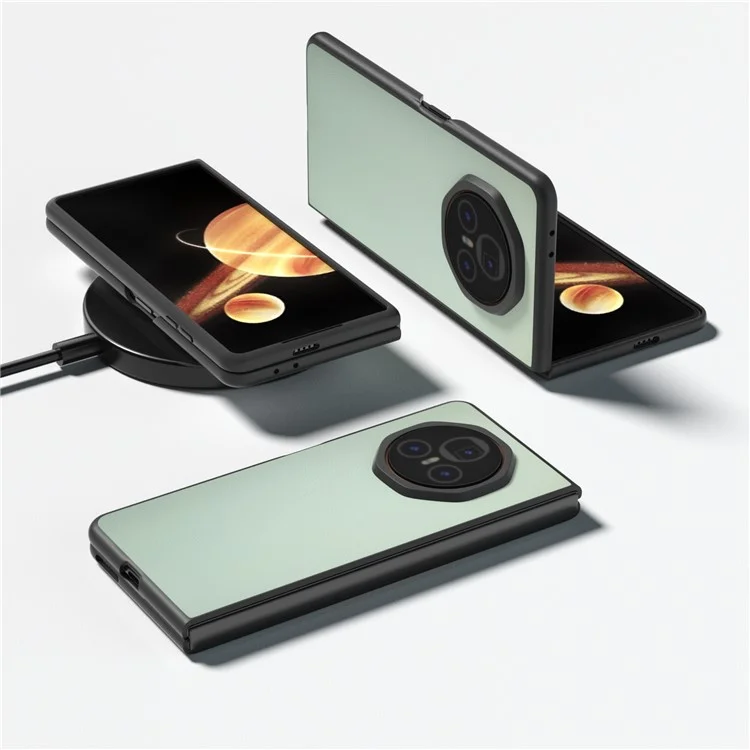 Per Honor Magic V3 5G Custodia in pelle PU + PC rigido Custodia protettiva per telefono - Verde chiaro