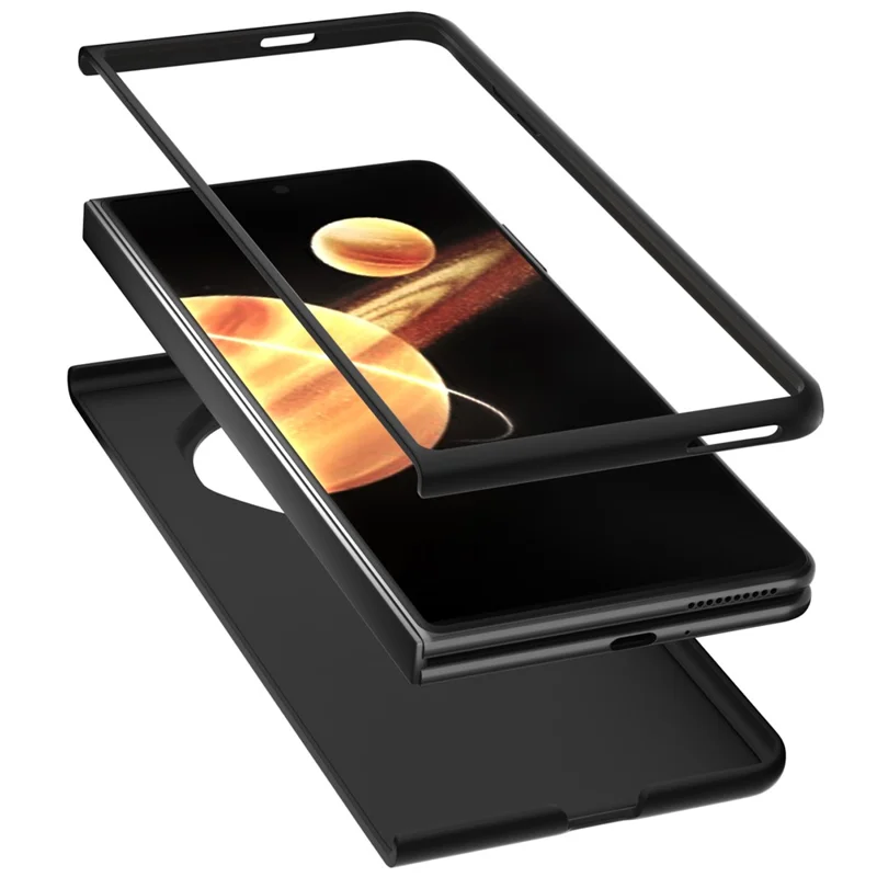 For Honor Magic V3 5G Case PU Leather+Hard PC Protective Phone Cover - Gold