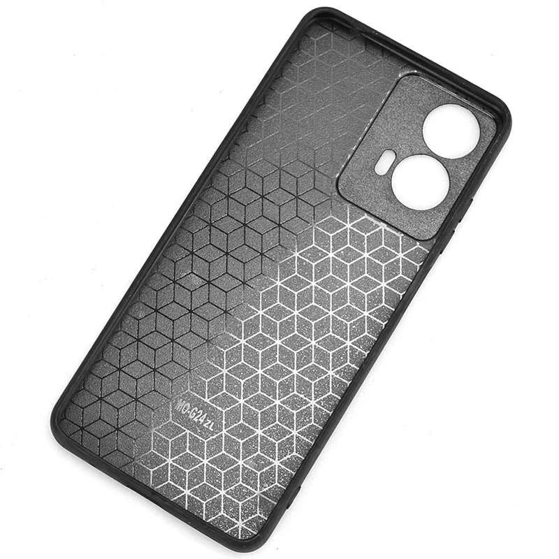 Per Motorola Moto E14 4G Case Stitching Line Leather+PC+TPU Hybrid Phone Cover - Arancione