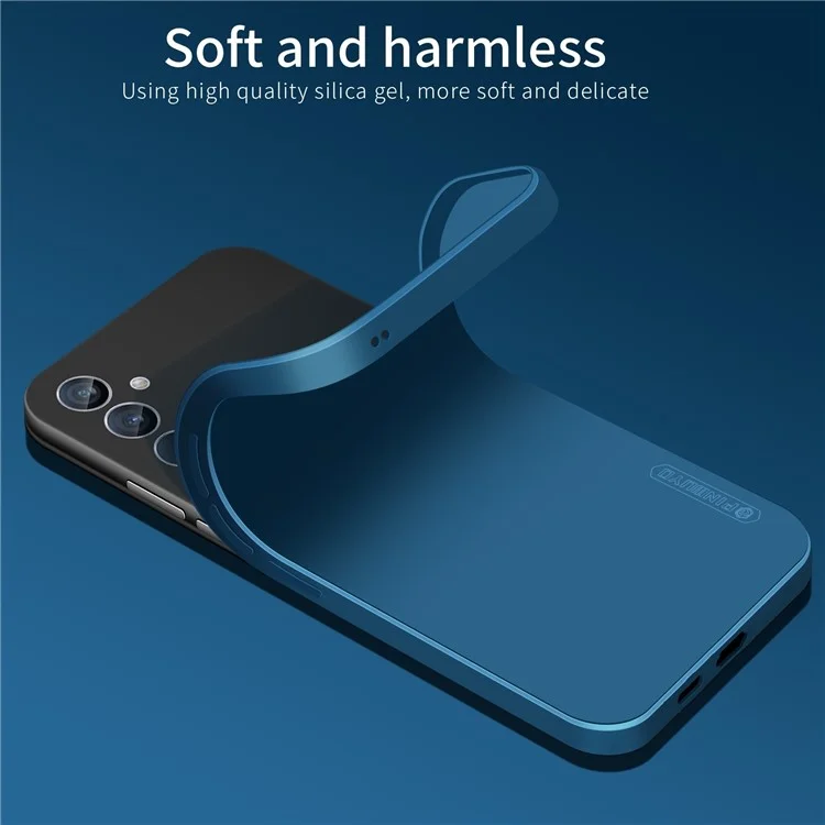 PINWUYO JK Touching Series For Samsung Galaxy S24 FE Case TPU Protective Phone Cover - Navy Blue