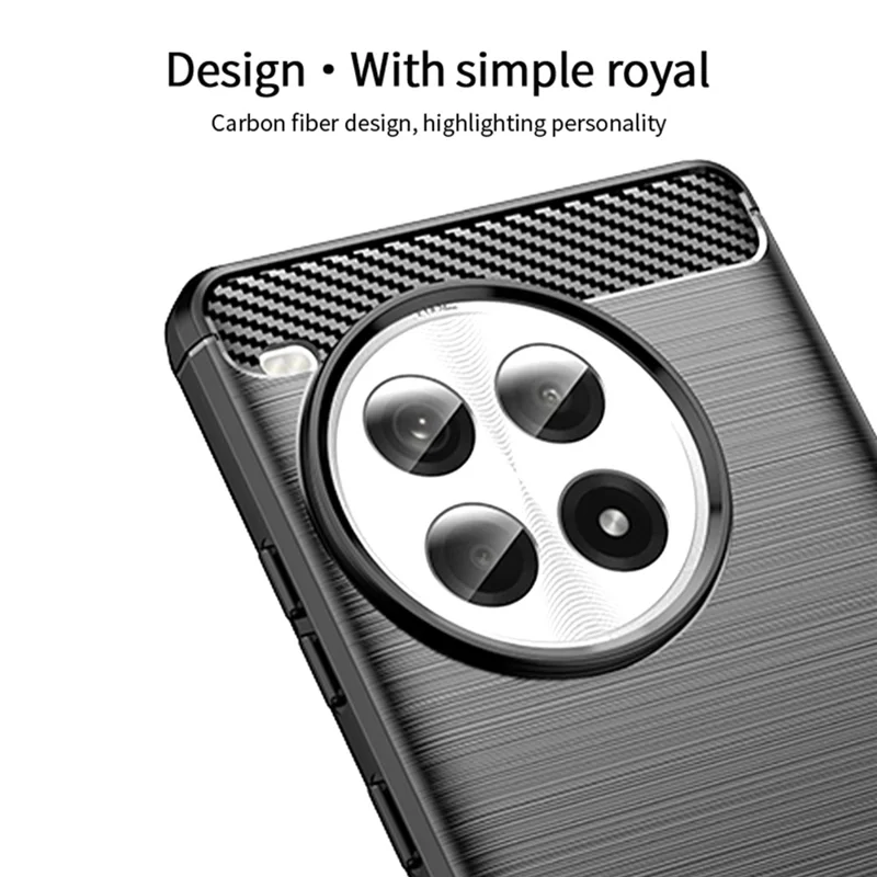MOFI JK TPU Serie-1 für OnePlus Ace 3 Pro 5G TPU-Hülle Telefonabdeckung Kohlefaser-Textur - Schwarz