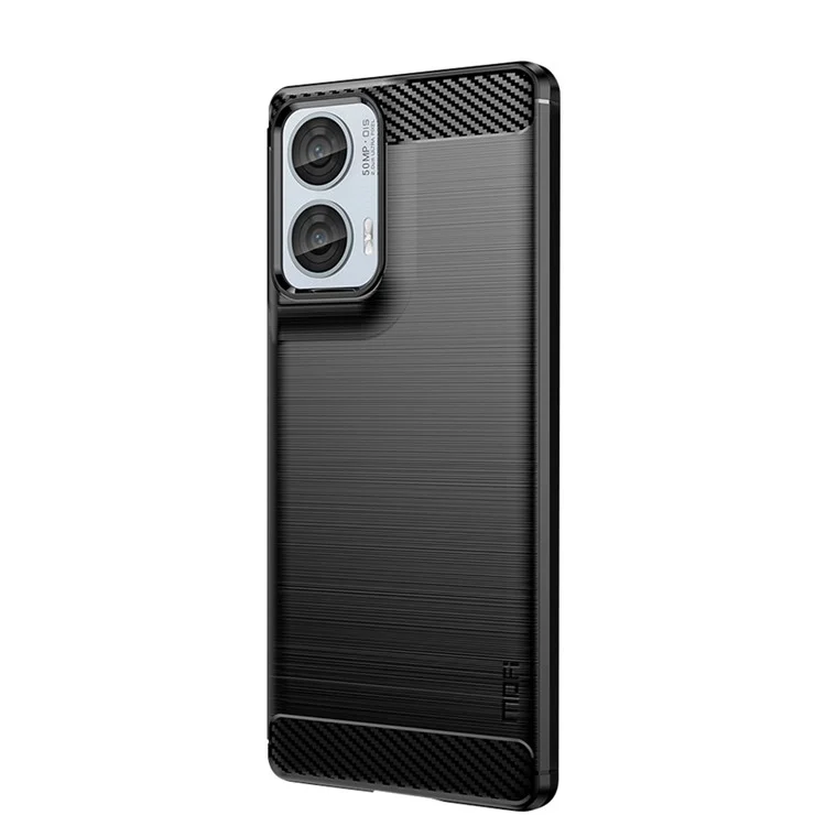 MOFI JK TPU Series-1 For Motorola Moto G85 5G / S50 Neo 5G Case Carbon Fiber TPU Phone Cover - Black