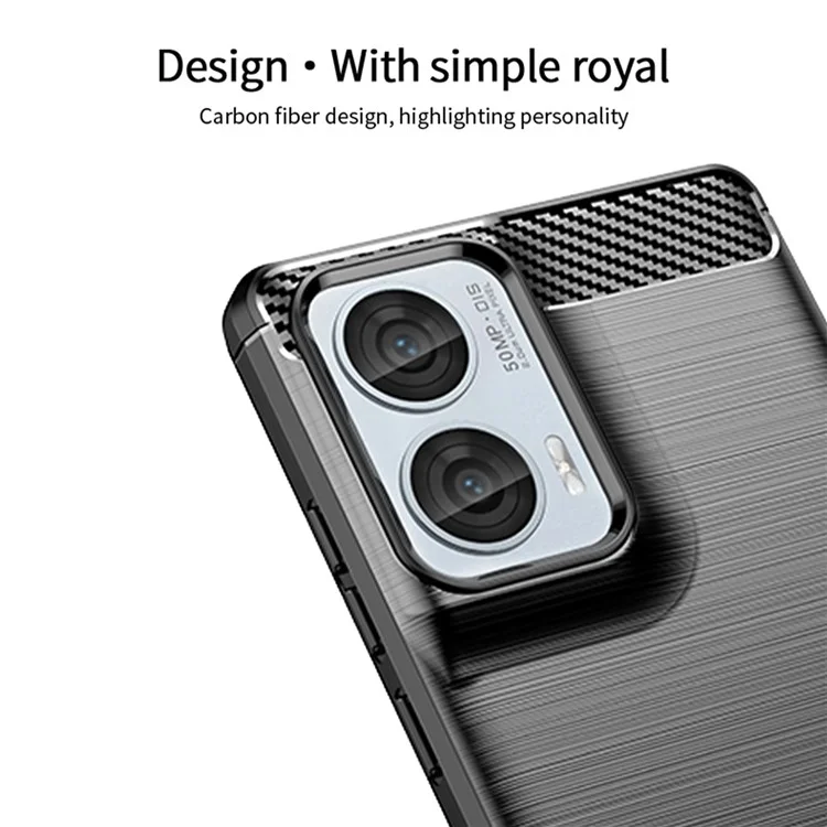 MOFI JK TPU Series-1 For Motorola Moto G85 5G / S50 Neo 5G Case Carbon Fiber TPU Phone Cover - Black