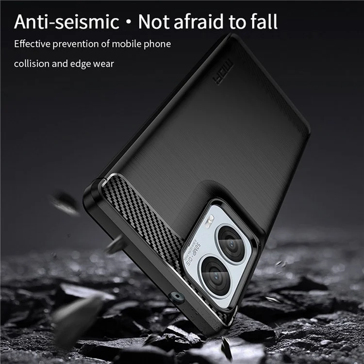 MOFI JK TPU Series-1 For Motorola Moto G85 5G / S50 Neo 5G Case Carbon Fiber TPU Phone Cover - Black