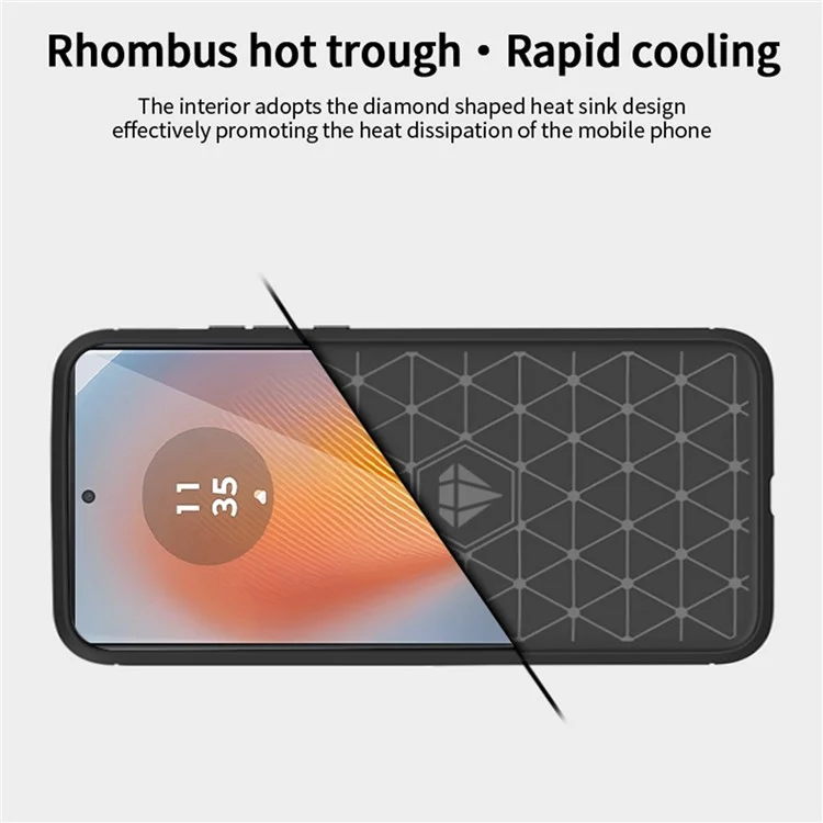 MOFI JK TPU Series-1 For Motorola Moto G85 5G / S50 Neo 5G Case Carbon Fiber TPU Phone Cover - Black