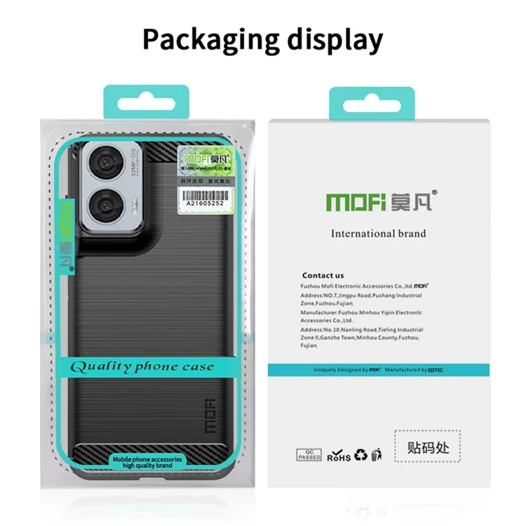 MOFI JK TPU Series-1 For Motorola Moto G85 5G / S50 Neo 5G Case Carbon Fiber TPU Phone Cover - Black