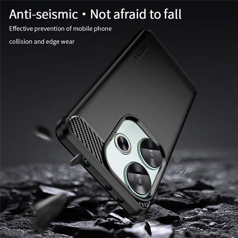 MOFI JK TPU Serie-1 per Xiaomi Poco F6 5G / Redmi Turbo 3 5G Custodia Slim Fit TPU Cover per Telefono - Nero