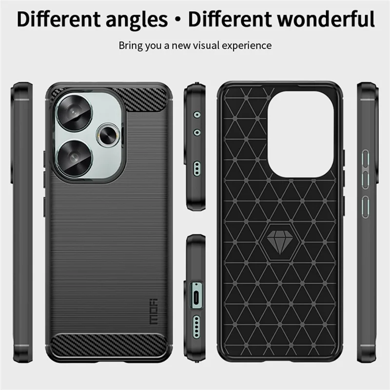 MOFI JK TPU Serie-1 per Xiaomi Poco F6 5G / Redmi Turbo 3 5G Custodia Slim Fit TPU Cover per Telefono - Nero