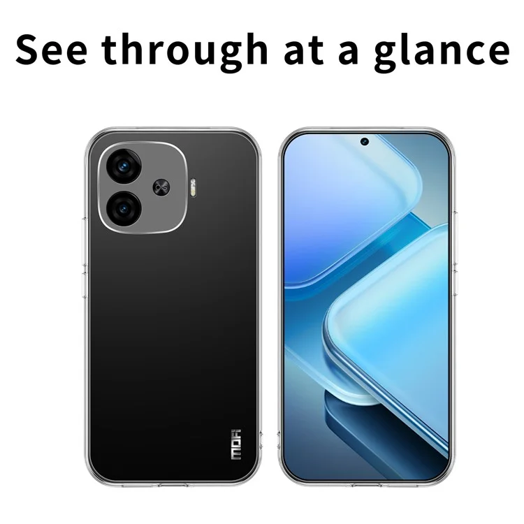 Чехол MOFI для vivo iQOO Z9 Turbo 5G, гибкий TPU-чехол, прозрачный