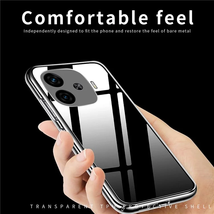 Чехол MOFI для vivo iQOO Z9 Turbo 5G, гибкий TPU-чехол, прозрачный