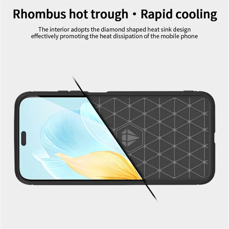 MOFI JK TPU Série-1 For Honor 200 Lite Case Texture Fibre de Carbone Étui TPU Mince - Noir