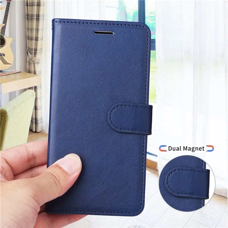 KT Leather Series-2 para Huawei Pura 70 Case Flip Folio Leather Cell Phone Cover Card Holder - Azul