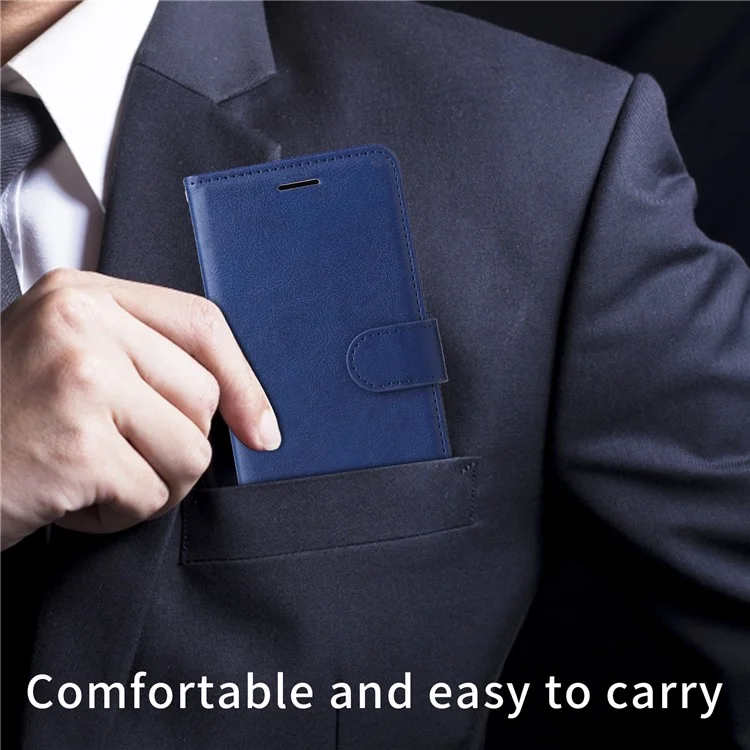 KT Leather Series-2 para Huawei Pura 70 Case Flip Folio Leather Cell Phone Cover Card Holder - Azul