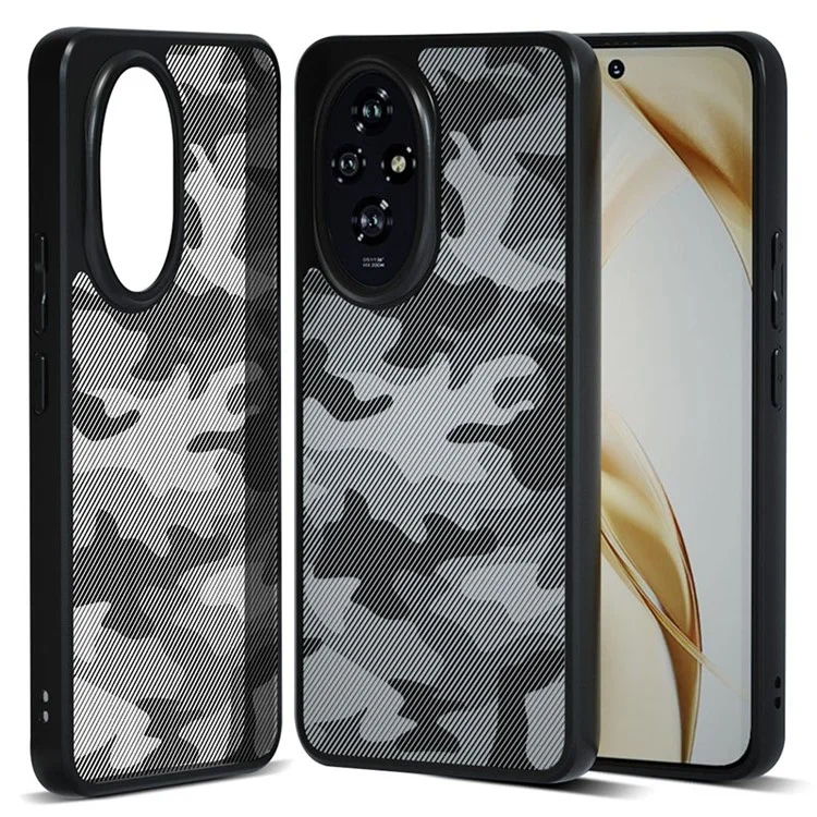 IBMRS For Honor 200 5G Case 2 em 1 Híbrido Capa Rígida de PC Macio TPU - Camuflagem Artística